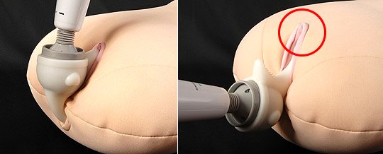 Orga Double Click Vibrator Attachment - Orgasm three-point stimulation vibe head - Kanojo Toys