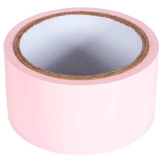 Non-Adhesive BDSM Bondage Tape Pink - Reusable peel-off tape - Kanojo Toys