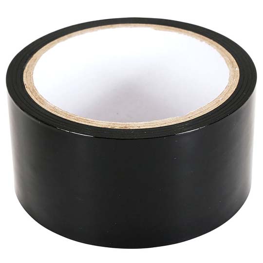 Non-Adhesive BDSM Bondage Tape Black - Reusable peel-off restraint tape - Kanojo Toys
