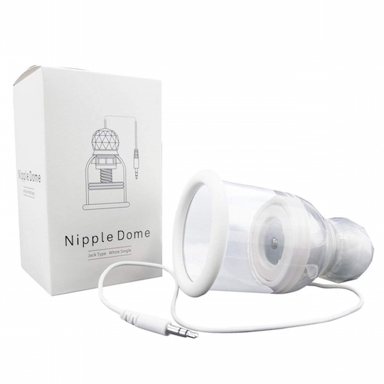 Nipple Dome Vibrator Jack Type White Single