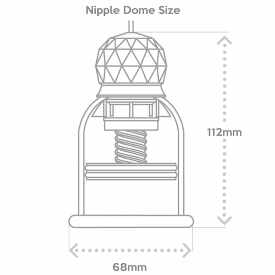 Nipple Dome Vibrator Jack Type White Single