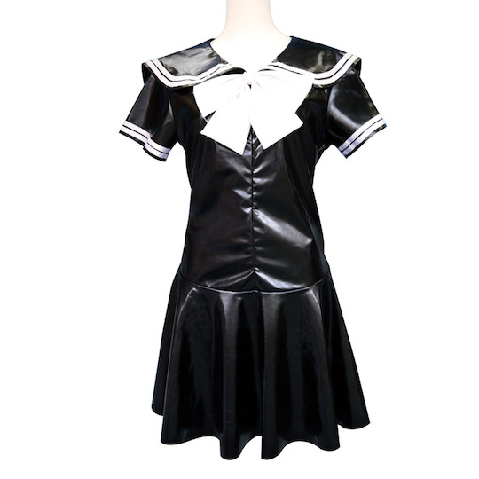 Shiny Enamel Crossdresser Sailor Schoolgirl Uniform