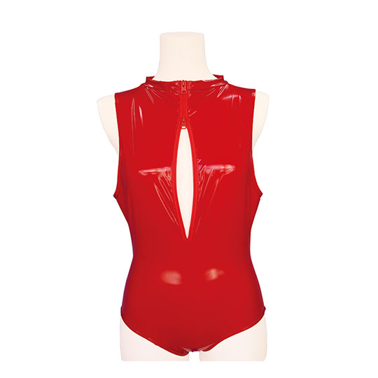 Front Zipper Red Swimsuit for Otoko no Ko Crossdressers