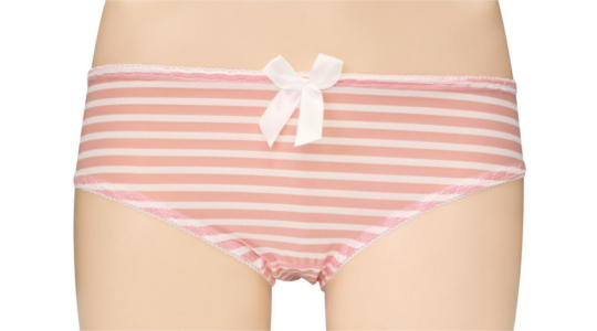 Panchira School Girl Pink Striped Panties