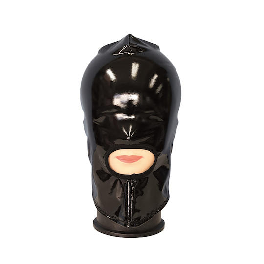Shiny Enamel Black Bondage Mask