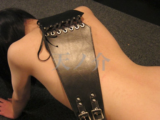 BDSM Leather Waist Restraint Cincher
