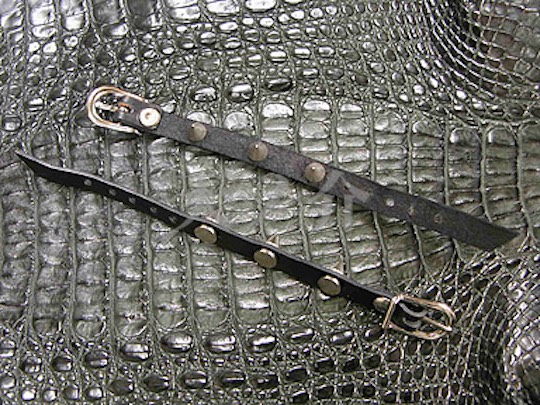 Nail-Studded Leather Cock Belt