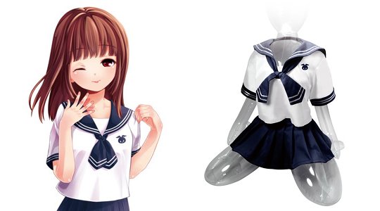 Usahane Air Doll Schoolgirl Sailor Uniform Costume